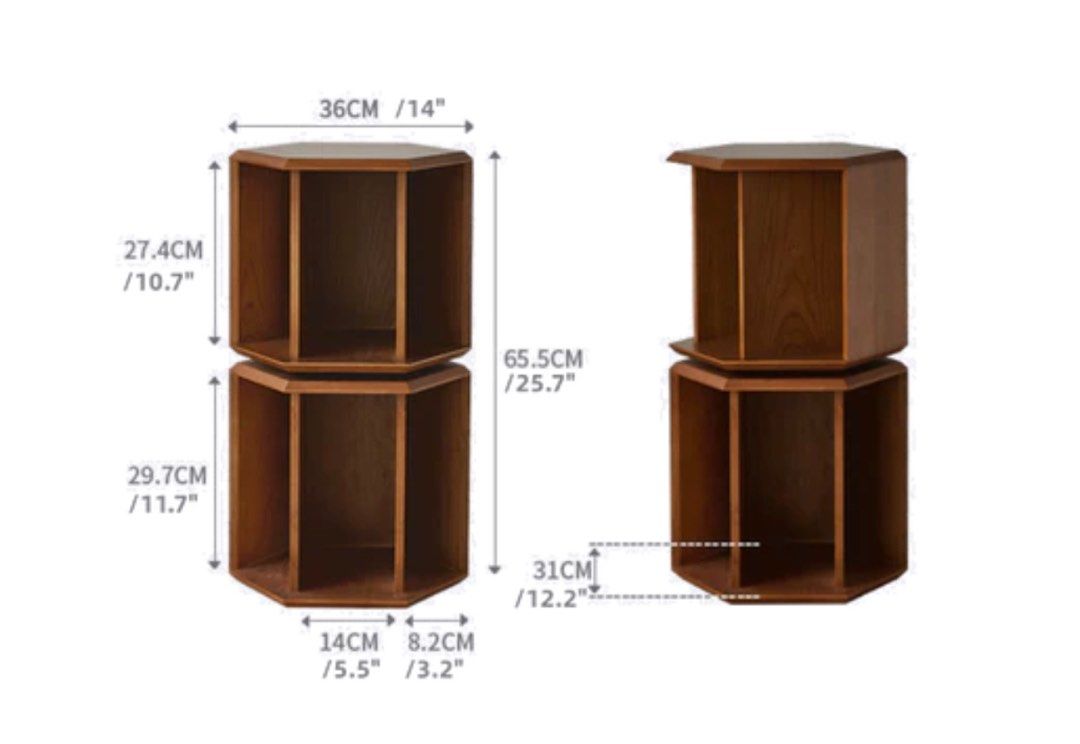 MERCIUS Revolving Geometric Bookcase - Radical Homes Singapore