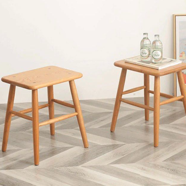 WREN Rectangular Solid Wood Stool - Radical Homes Singapore