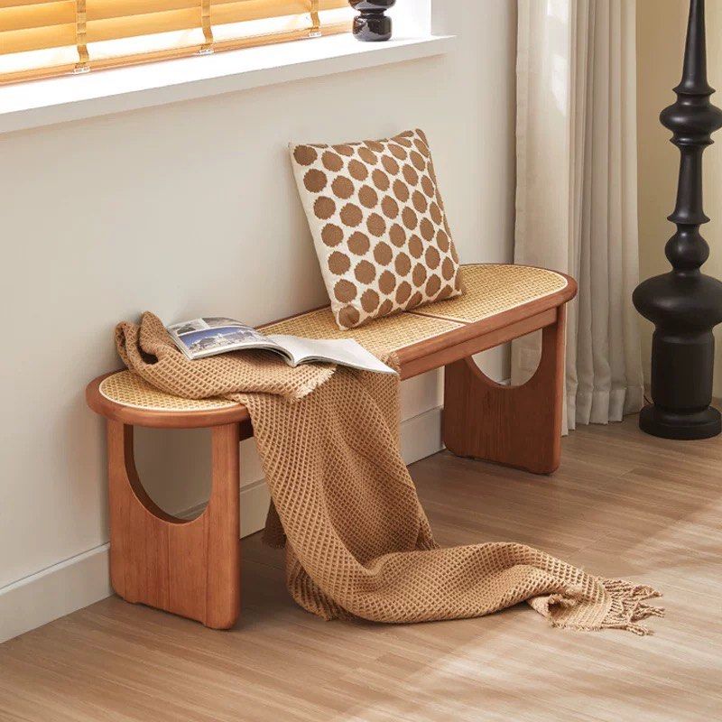 CHARIS Vintage Rattan Bench - Radical Homes Singapore