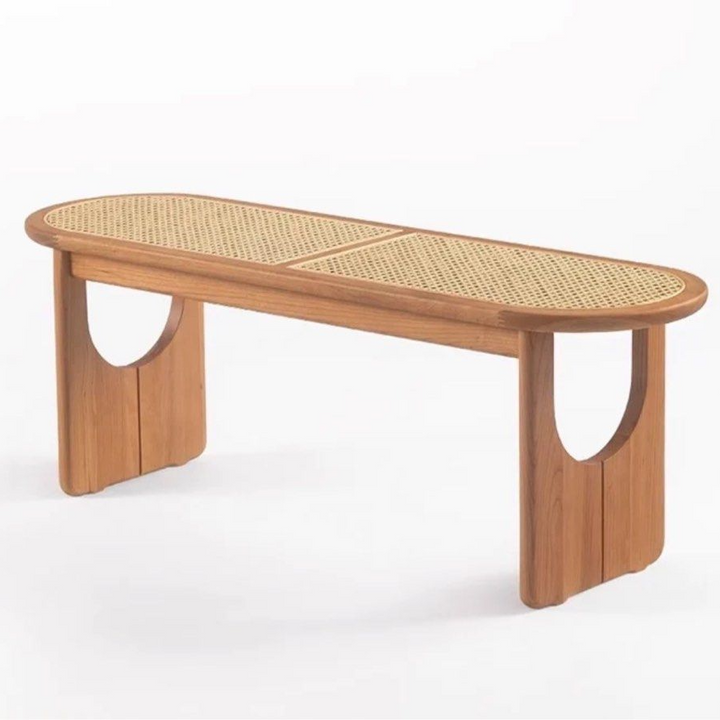 CHARIS Vintage Rattan Bench - Radical Homes Singapore