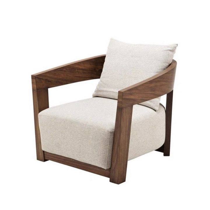 SCARLETT Rustic Solid Wood Lounge Chair - Radical Homes Singapore