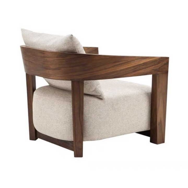 SCARLETT Rustic Solid Wood Lounge Chair - Radical Homes Singapore