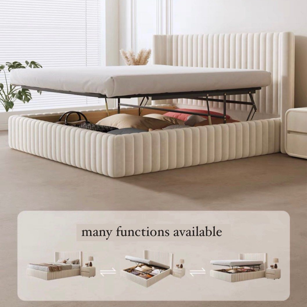 MEZO Modern Velvet Bedframe - Radical Homes Singapore