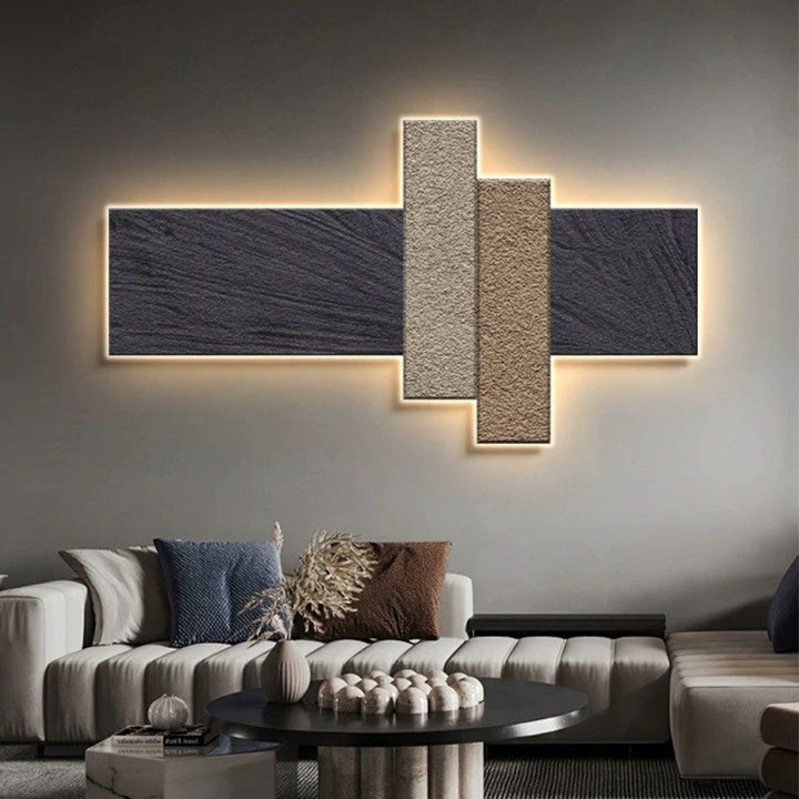 MIER Modern Sandstone LED Wall Art - Radical Homes Singapore
