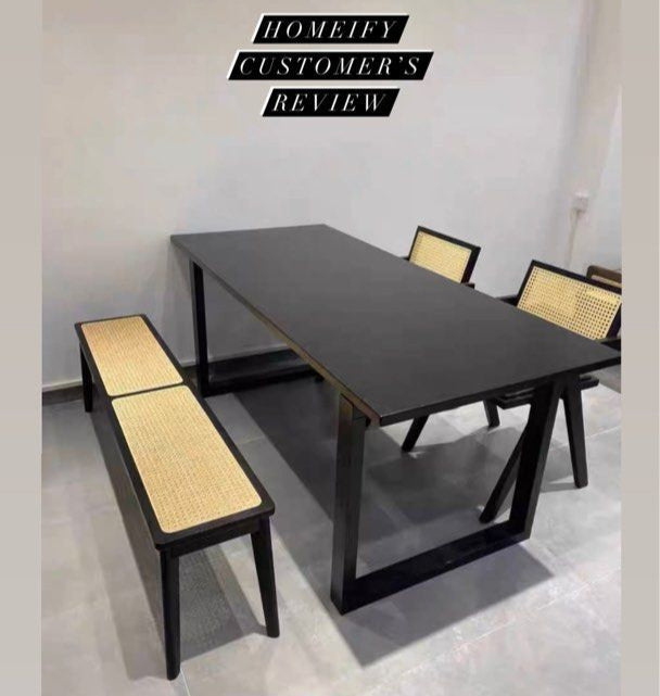 AIDAN Solid Wood Dining Table - Radical Homes Singapore