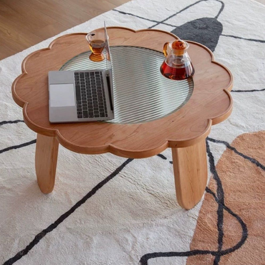 BENJAMIN Solid Wood Round Coffee Table - Cassa Haus Singapore