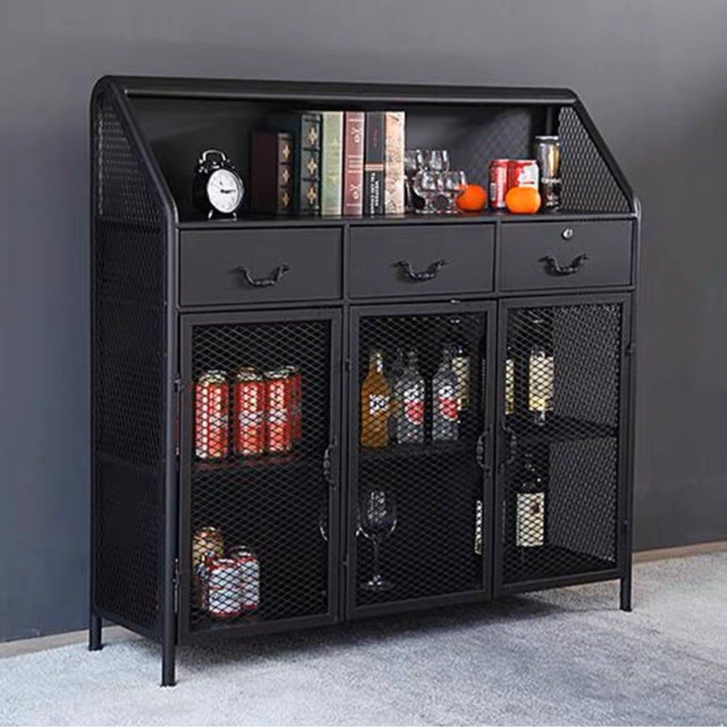 KERARO Industrial Steel Sideboard - Radical Homes Singapore