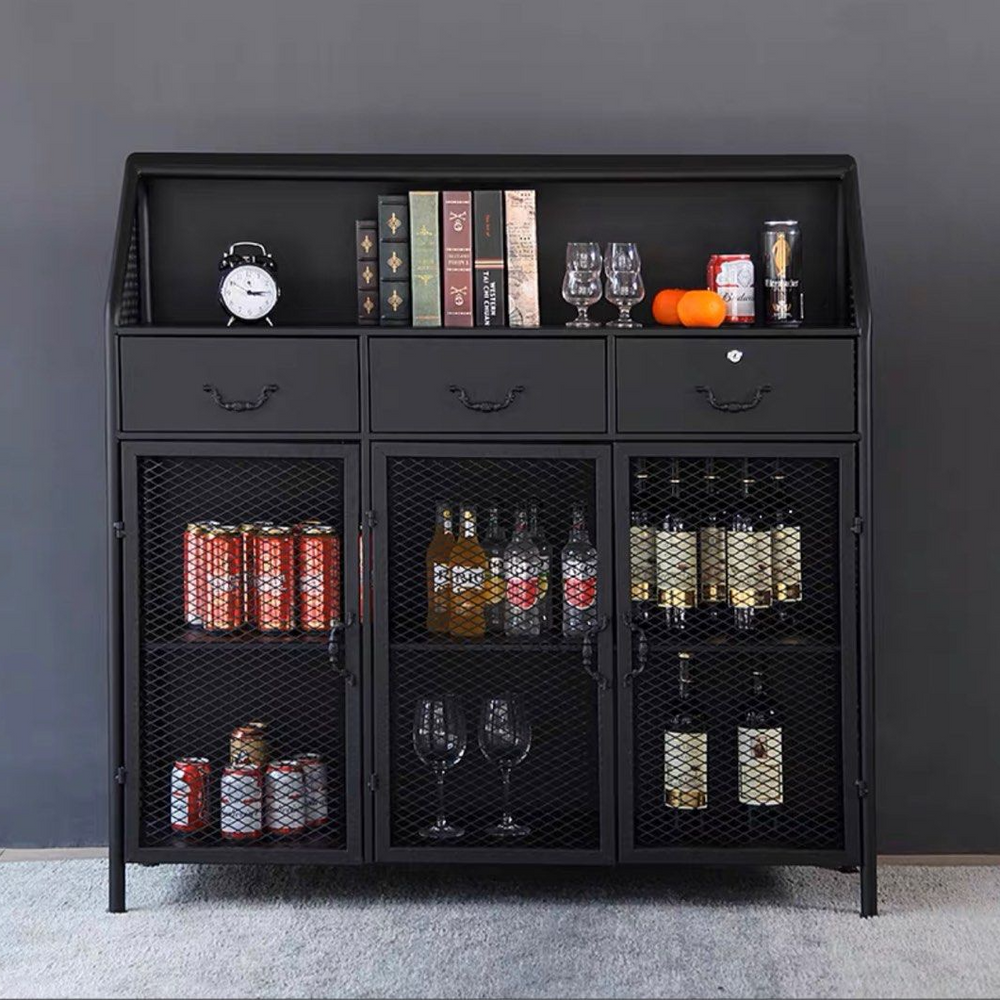 KERARO Industrial Steel Sideboard - Radical Homes Singapore