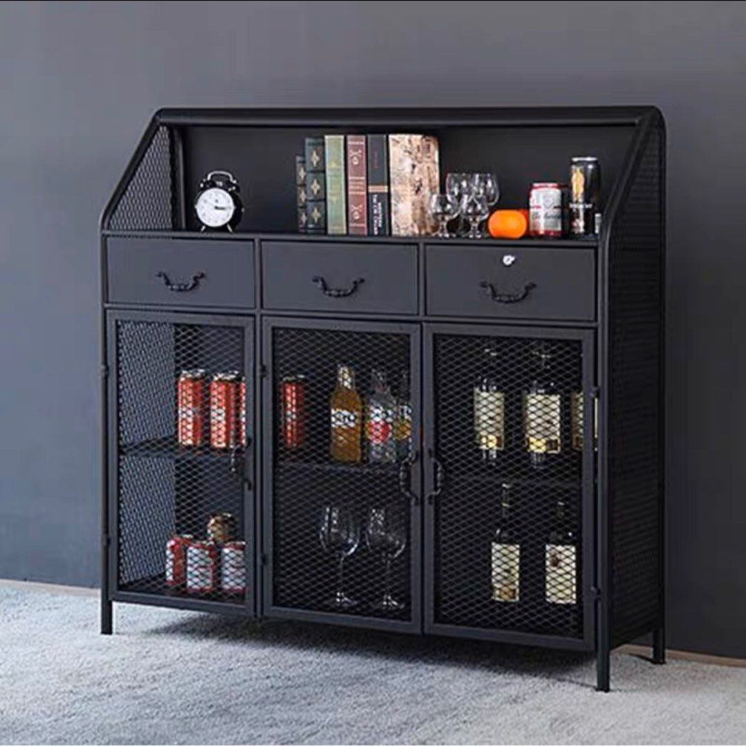 KERARO Industrial Steel Sideboard - Radical Homes Singapore