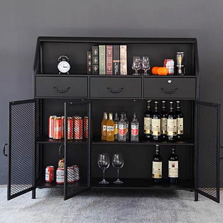 KERARO Industrial Steel Sideboard - Radical Homes Singapore