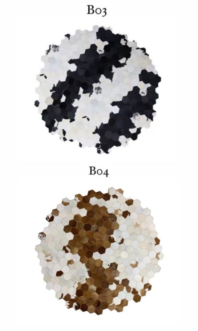 LOTHO Modern Cowhide Leather Rug - Radical Homes Singapore