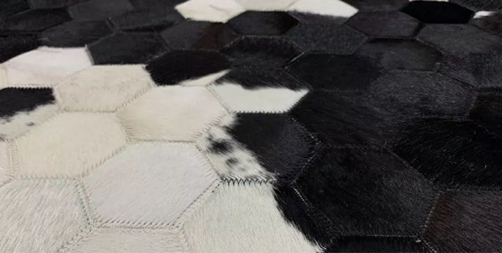LOTHO Modern Cowhide Leather Rug - Radical Homes Singapore