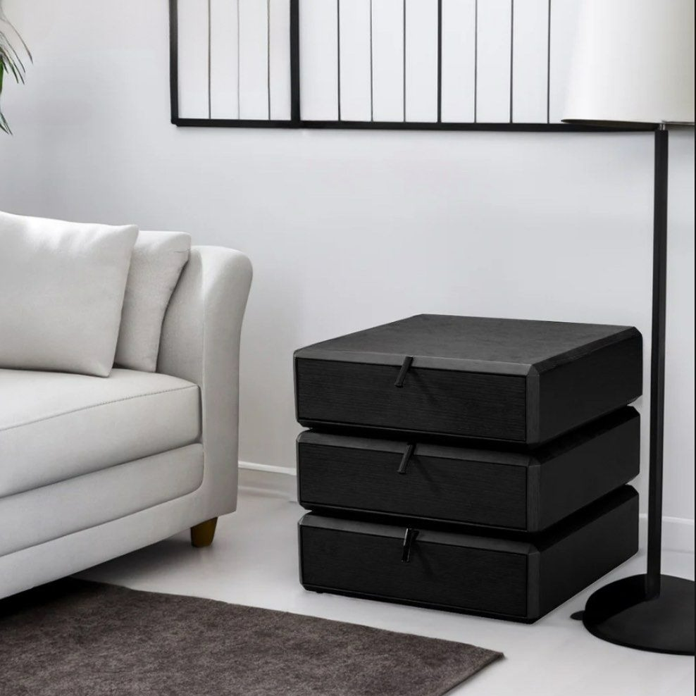 BARON Rotatable Solid Wood Side Table - Radical Homes Singapore