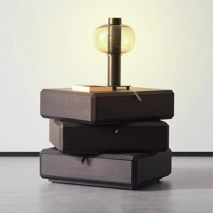 BARON Rotatable Solid Wood Side Table - Radical Homes Singapore