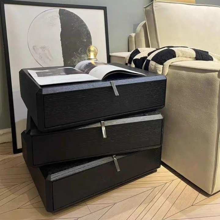 BARON Rotatable Solid Wood Side Table - Radical Homes Singapore