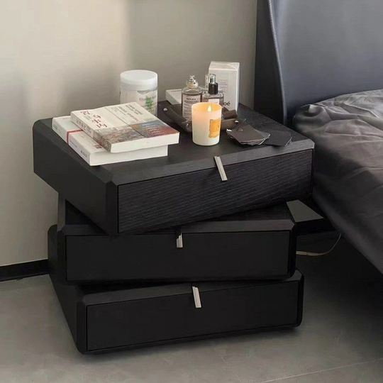 EASTON Rotatable Solid Wood Side Table - Cassa Haus Singapore