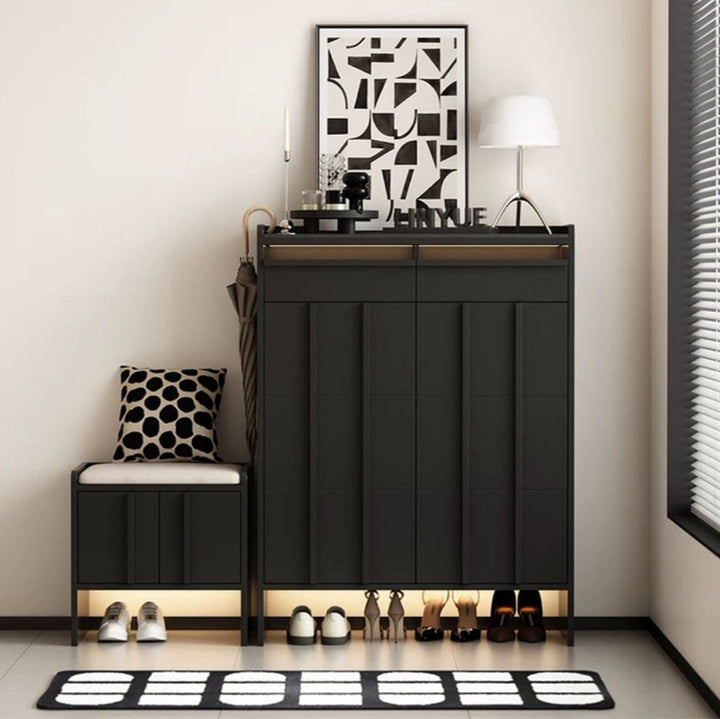 MOLAN Modern LED Shoe Cabinet - Radical Homes Singapore