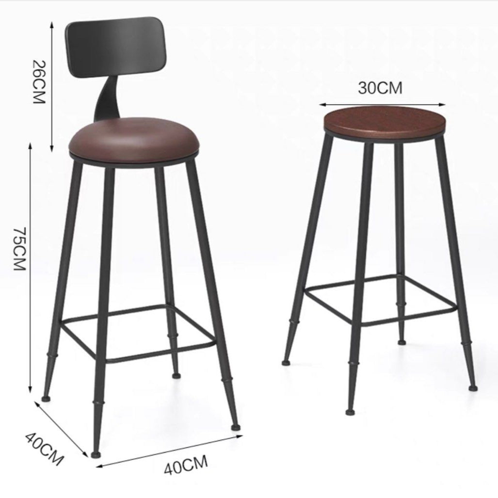 KORZAVIQ Industrial Bar Stool - Cassa Haus Singapore