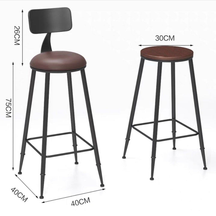 KORZAVIQ Industrial Bar Stool - Cassa Haus Singapore