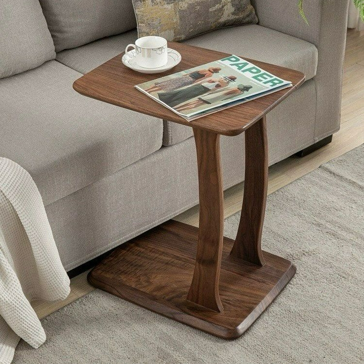 SERENA Modern Walnut Wood Side Table - Radical Homes Singapore