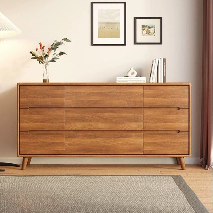 FLORELLA Modern Walnut Chest Of Drawers - Radical Homes Singapore