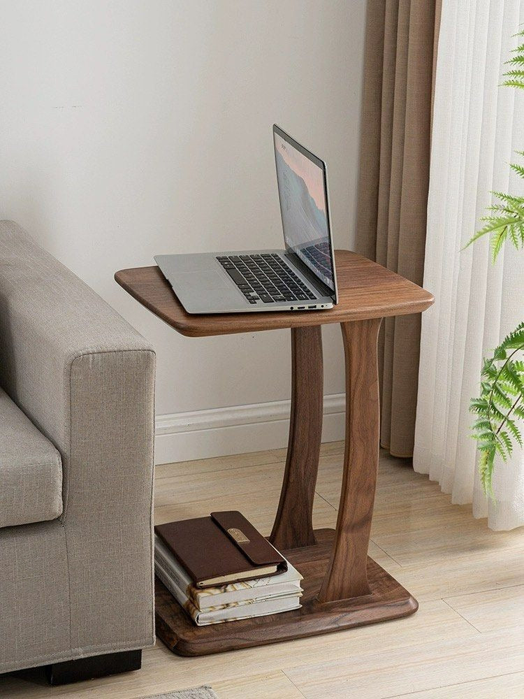 SERENA Modern Walnut Wood Side Table - Radical Homes Singapore