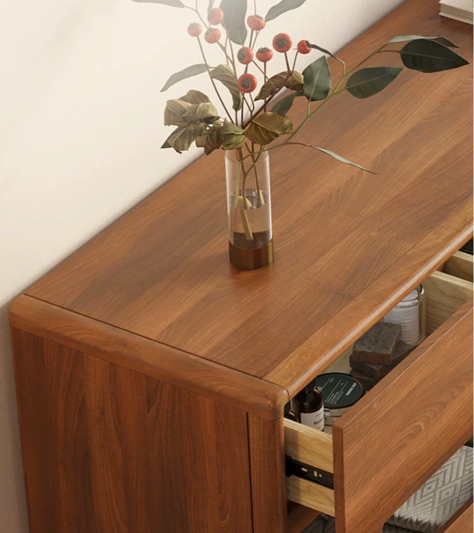 FLORELLA Modern Walnut Chest Of Drawers - Radical Homes Singapore