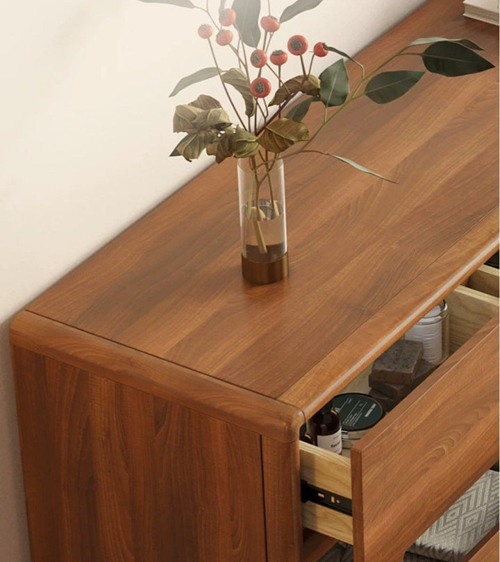 FLORELLA Modern Walnut Chest Of Drawers - Radical Homes Singapore