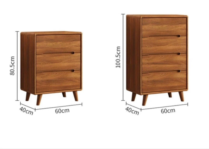 FLORELLA Modern Walnut Chest Of Drawers - Radical Homes Singapore