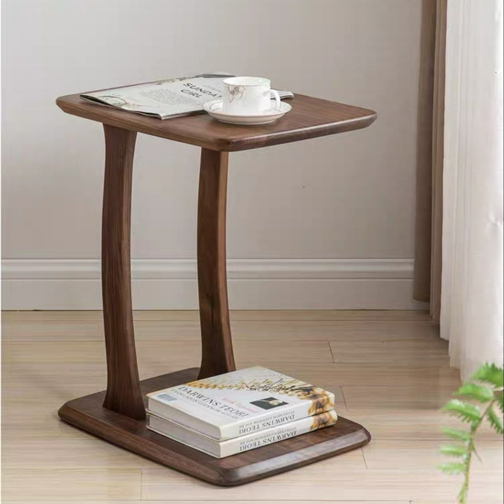 SERENA Modern Walnut Wood Side Table - Radical Homes Singapore
