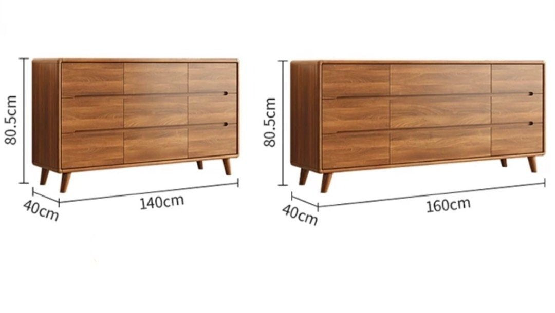 FLORELLA Modern Walnut Chest Of Drawers - Radical Homes Singapore