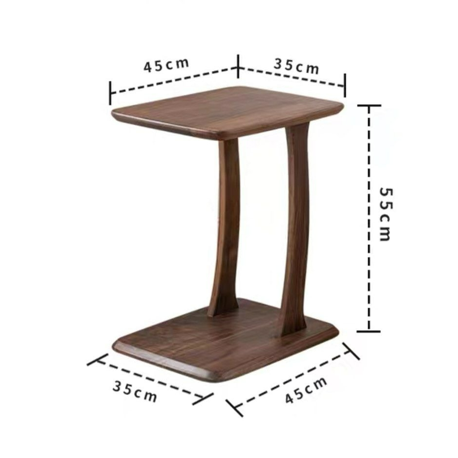 SERENA Modern Walnut Wood Side Table - Radical Homes Singapore