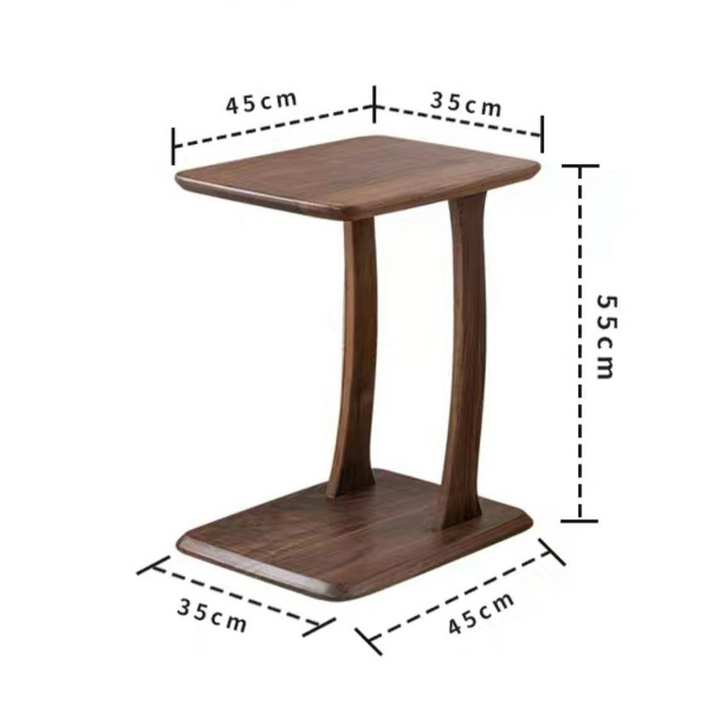 SERENA Modern Walnut Wood Side Table - Radical Homes Singapore