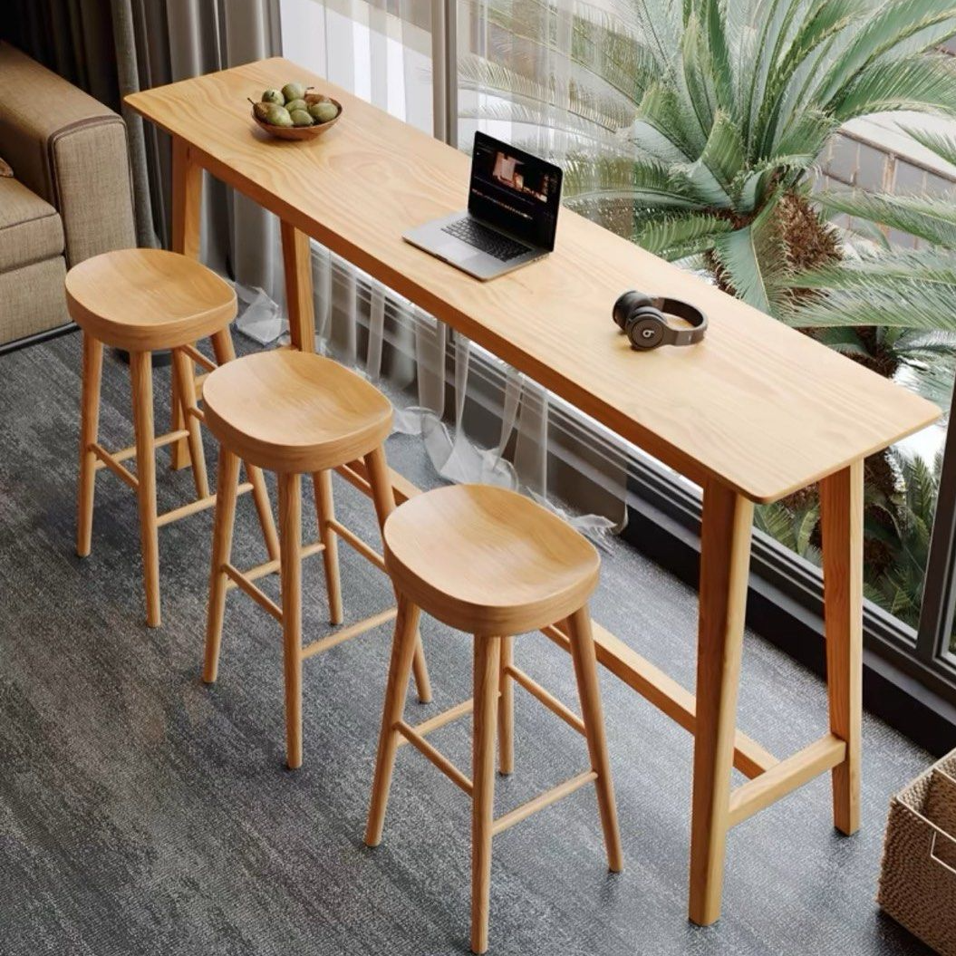 ASHE Scandinavian Solid Wood Bar Table - Radical Homes Singapore