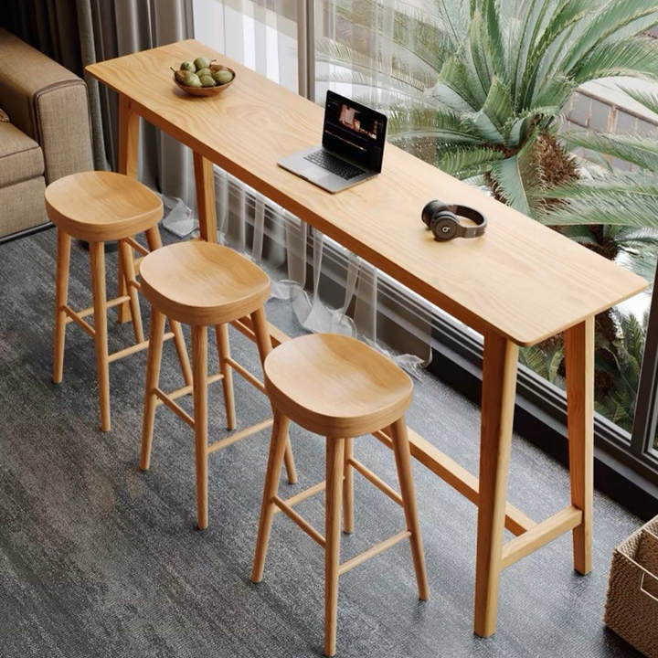 ASHE Scandinavian Solid Wood Bar Table - Radical Homes Singapore