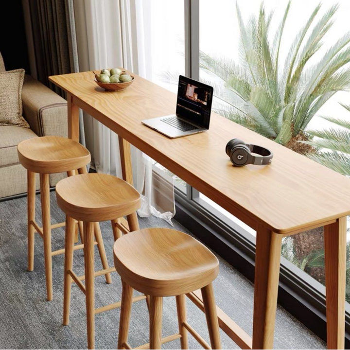 ASHE Scandinavian Solid Wood Bar Table - Radical Homes Singapore