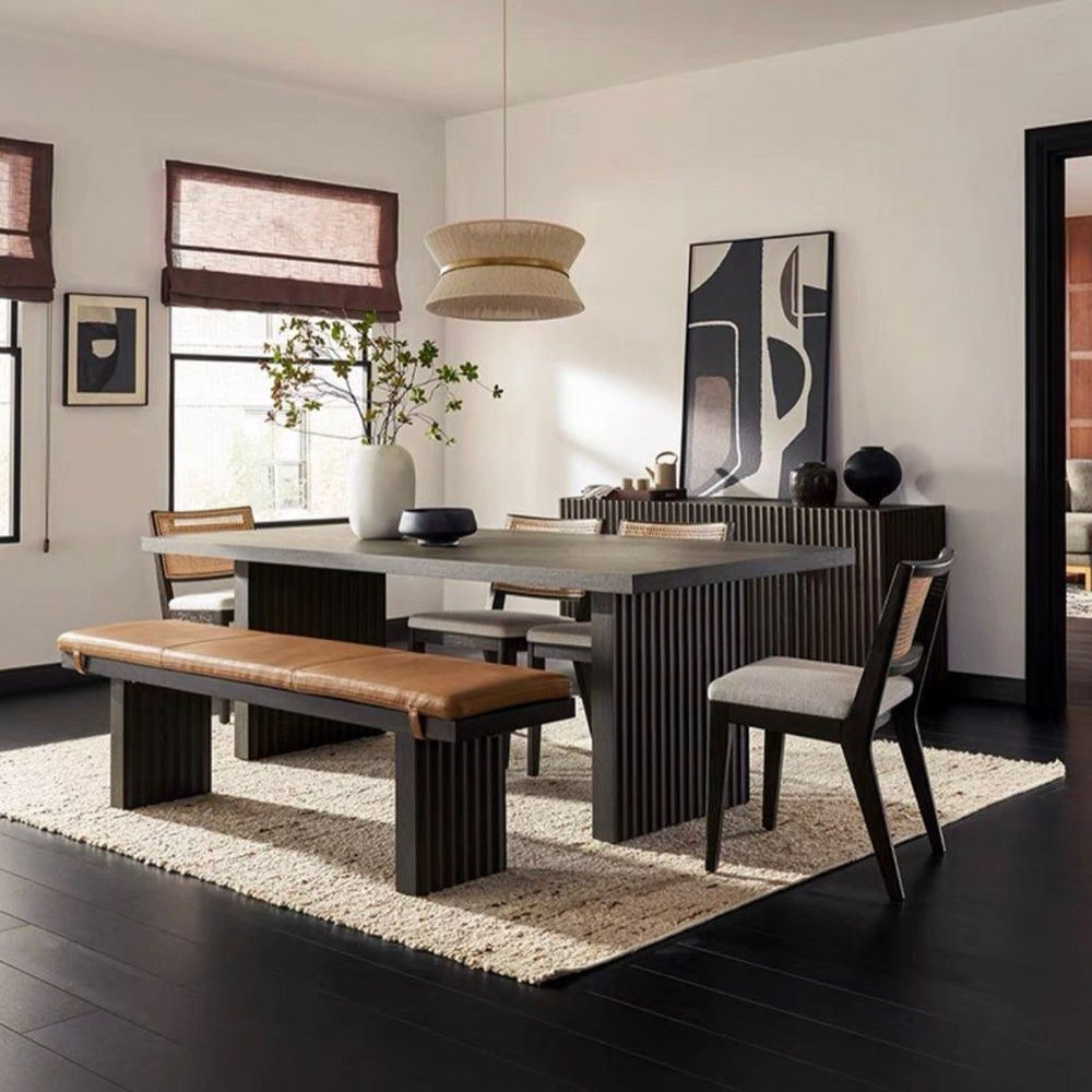 SUAREZ Modern Solid Wood Dining Table - Radical Homes Singapore