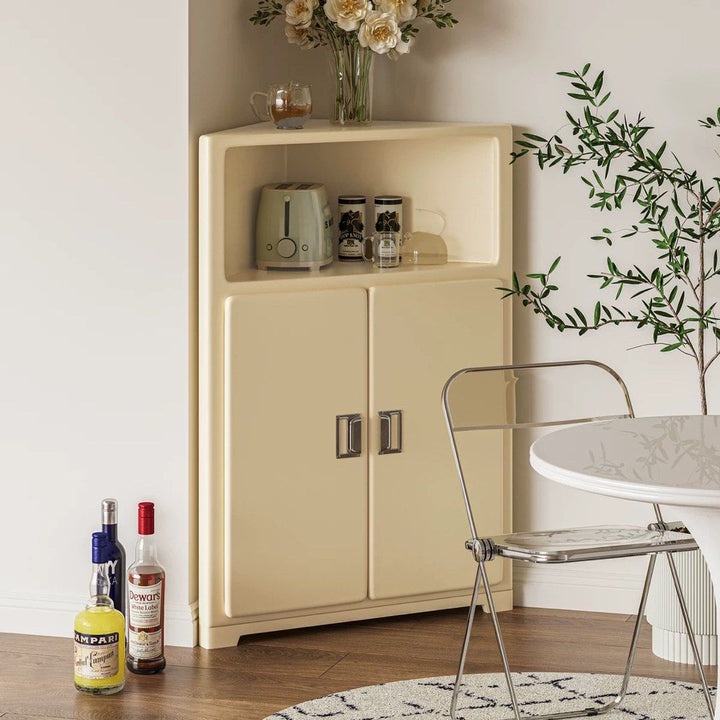 MORTY Modern Corner Display Cabinet - Radical Homes Singapore