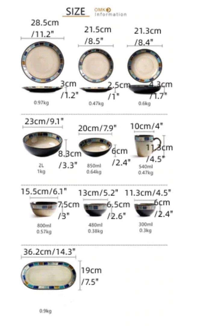MOSAIC Ceramic Dinnerware - Radical Homes Singapore