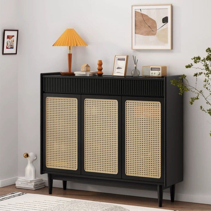 MAVREN Rustic Solid Wood Shoe Cabinet - Cassa Haus Singapore
