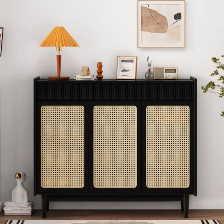 MAVREN Rustic Solid Wood Shoe Cabinet - Cassa Haus Singapore
