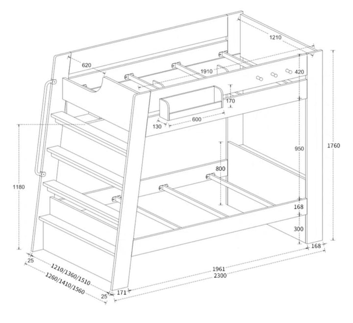 JEXON Modern Children’s Bunk Bed - Cassa Haus Singapore