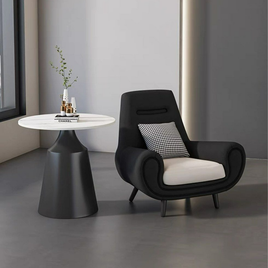 JOHN Modern Velvet Lounge Chair - Radical Homes Singapore
