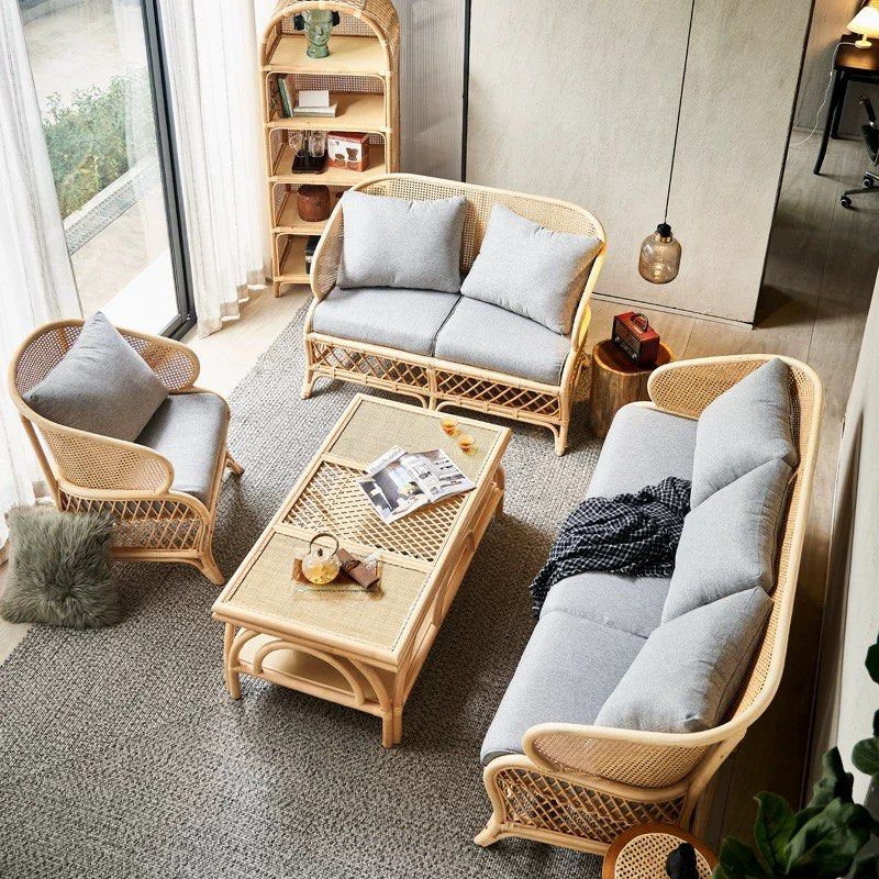 SAELO Japandi Rattan Sofa