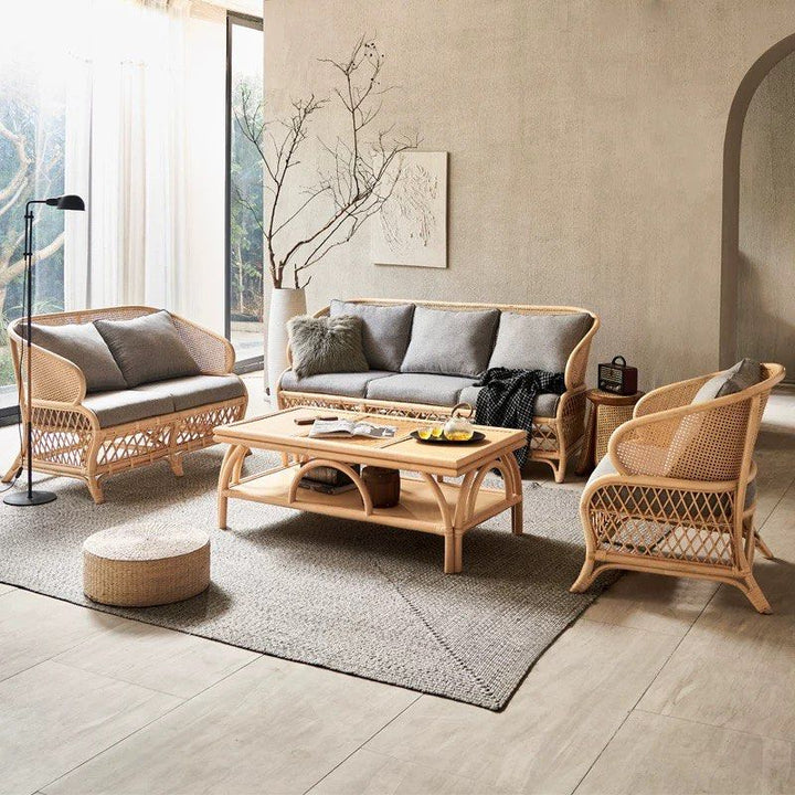 AOZORA Japandi Rattan Sofa - Radical Homes Singapore