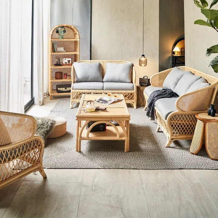 AOZORA Japandi Rattan Sofa - Radical Homes Singapore