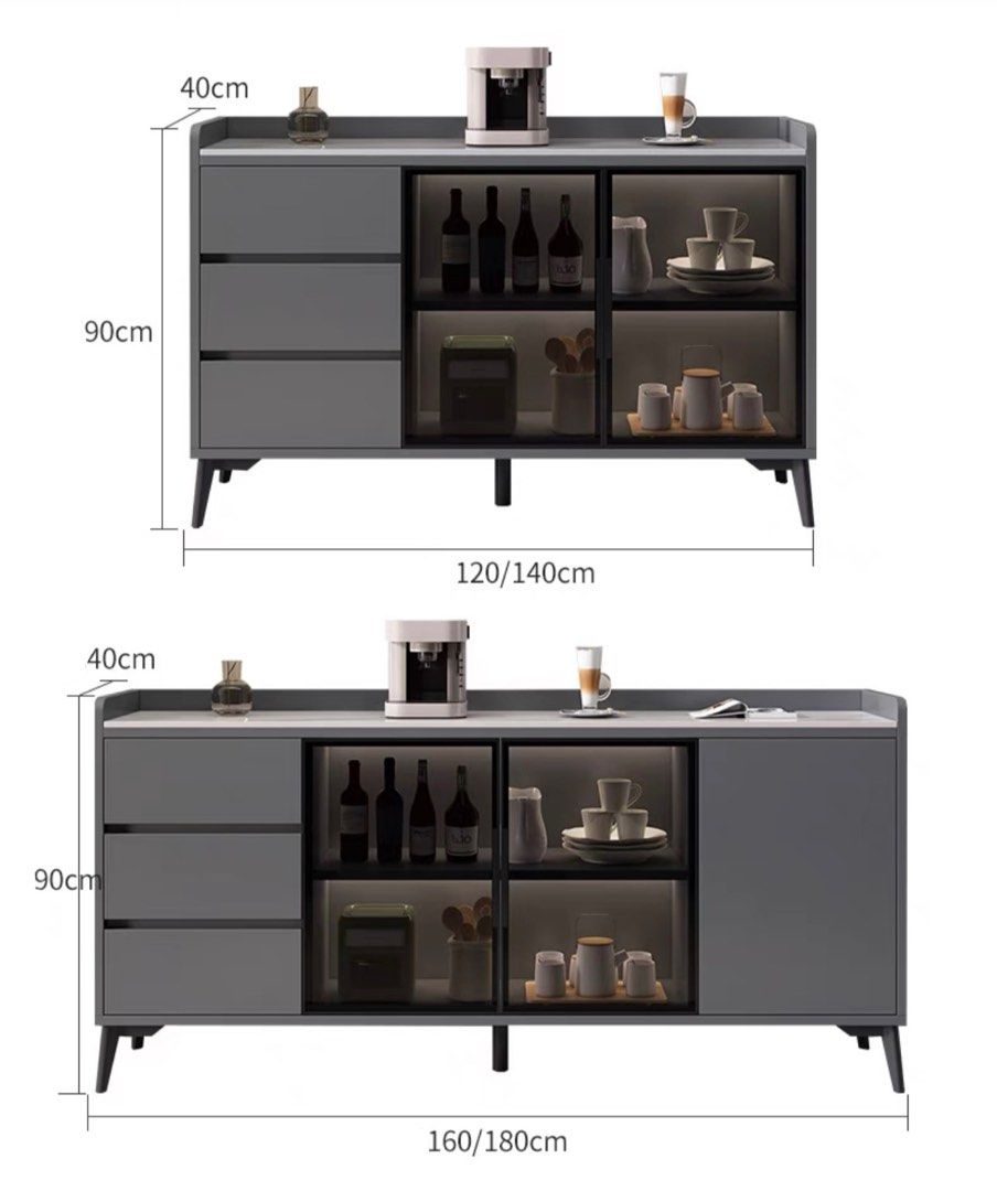 FRANCISCO Modern Sintered Stone Sideboard - Radical Homes Singapore