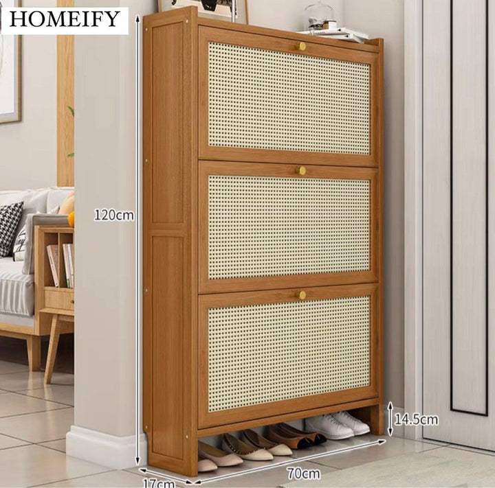 NAT Rustic Shoe Cabinet - Radical Homes Singapore