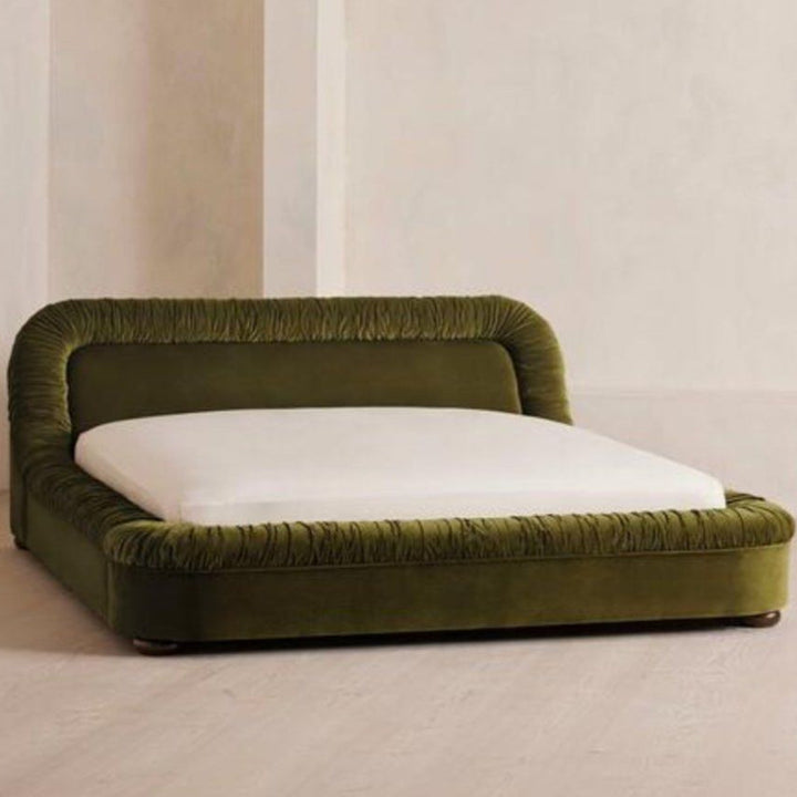 NATTE Modern Velvet Bedframe - Radical Homes Singapore