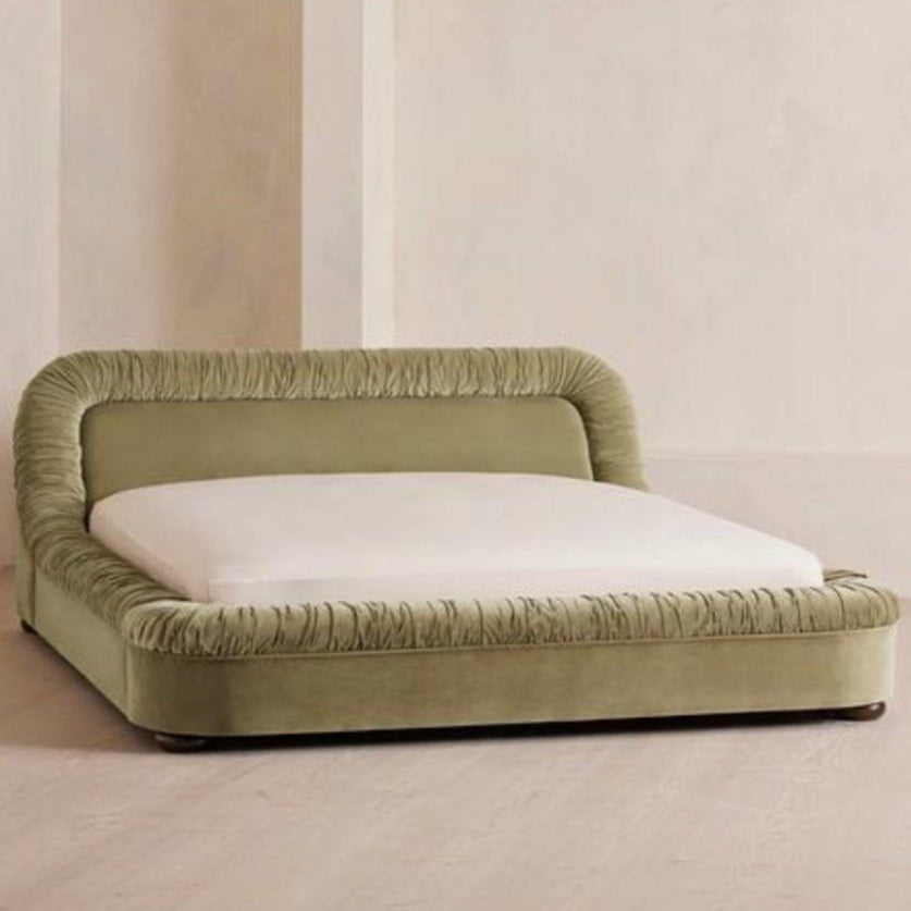 NATTE Modern Velvet Bedframe - Radical Homes Singapore